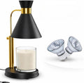Candle Warmer Lamp with Timer & Dimmer, Adjustable Height and Brightness. Black & Gold Modern Wax Warmer for a Flameless, Cozy Home, an Elegant Birthday or Housewarming Gift for Women, Moms, and Men