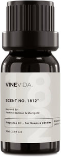 VINEVIDA [10mL] Jasmine Sambac & Marigold Fragrance Oil for Candle Making - Natural Candle Oil Scents - Soap Making Essential Oil - Made in USA