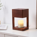 Candle Warmer Lamp,Candle Lamp Warmer with Timer and Adjustable Brightness Automatic Shut-Off,Candle Heat lamp for Canned Candles,ith 2 Bulbs（Walnut Color）