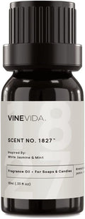 VINEVIDA [10mL] White Jasmine & Mint Fragrance Oil for Candle Making - Natural Candle Oil Scents - Soap Making Essential Oil - Made in USA