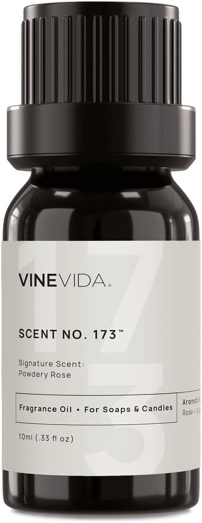 VINEVIDA [10 ml] Powdery Rose; Fragrance Oil for Candle Making and Soap Making - Premium Candle Scents for Soy Candles