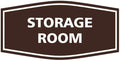 Signs ByLITA Fancy Storage Room Sign (Dark Brown) - Small 2 Pack