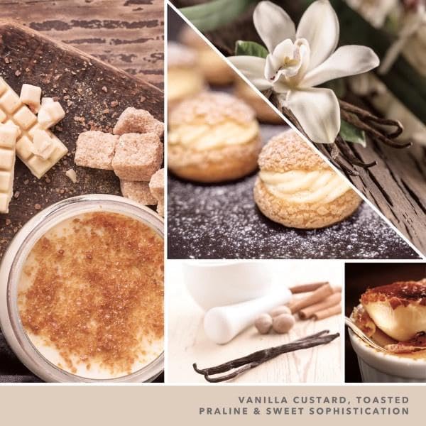Yankee Candle Signature Votive Mini Candle Jar, Vanilla Creme Brulee Scent, Natural Soy Wax Blend Candle with Natural Fiber Wick, 1.3 OZ Glass Jar (Pack of 12)