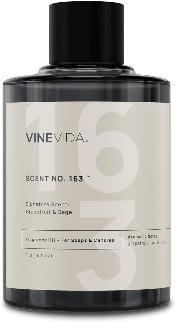 VINEVIDA [16 oz] Grapefruit & Sage; Fragrance Oil for Candle Making and Soap Making - Premium Candle Scents for Soy Candles