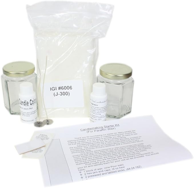 The Candlemaker's Store Complete Paraffin Candle Starter Kit Fragrance Options: Honeysuckle