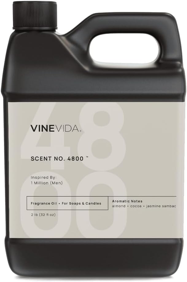 VINEVIDA [32oz] Scent No. 4800 Inspired by One Million (Men) Fragrance Oil for Candle Making & Soap Making - Made in USA