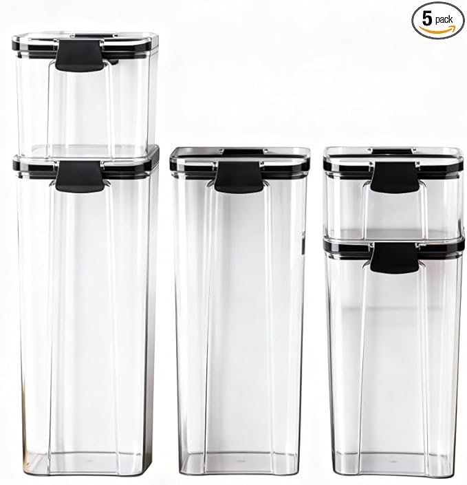 Kitchen Storage Containers Set With Lids - Pantry Organizers For Home And Kitchen - Airtight Plastic Containers For Daily Food Organization (5)