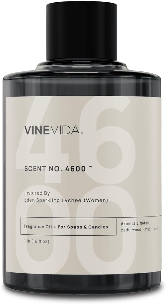 VINEVIDA [16oz] Eden Sparkling Lychee (Women) Fragrance Oil for Candle Making - Natural Candle Oil Scents - Soap Making Essential Oil - Made in USA