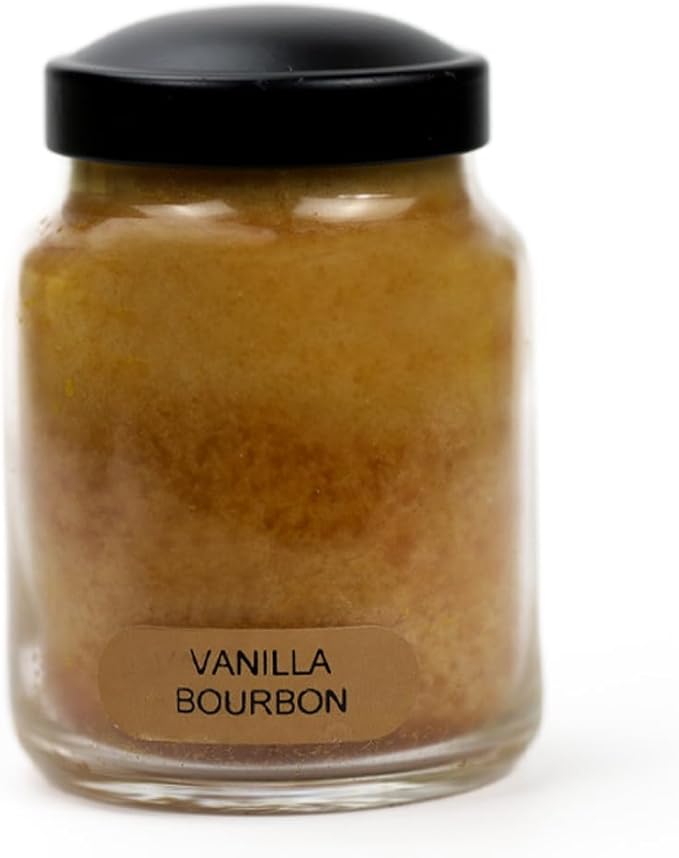 A Cheerful Giver - Vanilla Bourbon - 6oz Baby Scented Candle Jar with Lid - Keepers of The Light - 30 Hours of Burn Time, Gift Candle, Brown