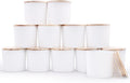SHOWIN 12 OZ Thick Candle Jars for Making Candles 12 Pcs, Empty Jars with Wood Lids for Spice Jars, Sample Container, Matte White