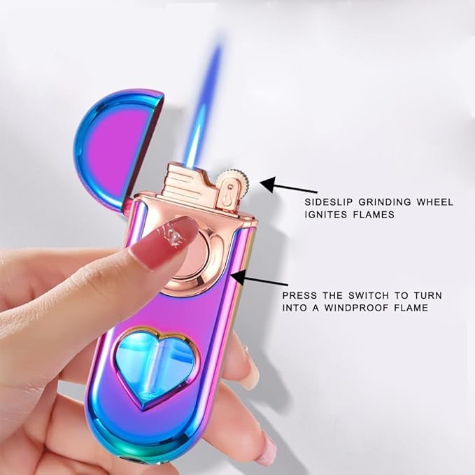 Windproof Lighter Exquisite Design Ideal for Gift Packaging.Refillable Butane Candle Lighter (Gas not Included