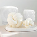 2 Pcs Large Knot Candle Molds Spiral Tie Rope Ball Twisted Knitted Silicone Gypsum Aromatherapy Molds(4.72in+3.14in) (TOPYS -20230115-2pcs)