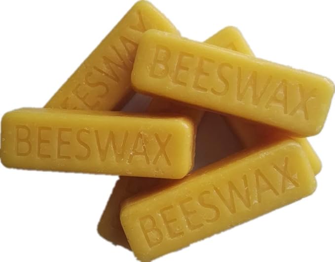 BEESWORKS Yellow Beeswax Bars (12 oz) | 100% Pure, Cosmetic Grade, Triple-Filtered Beeswax for DIY Skin Care, Lip Balm, Lotion and Candle Making (1 oz Bars - 2 Packages of 6)