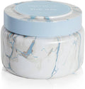 Capri Blue Modern Marble Printed Travel Tin Jar Candles - Luxury Decorative Candles for Home Scented - Long Lasting Soy Wax Blend - Blue Jean (8.5 oz)