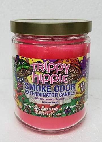 Smoke Odor Exterminator 13oz Jar Candle, Trippy Hippie 2 Pack.