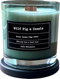100% Soy, Highly Scented, Hand Poured Soy Candle (Wild Fig & Cassis (Wooden Wick))