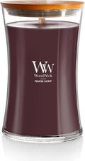 WoodWick Phantom Cherry Scented Large Hourglass Candle, Crackles as it Burns, Great for Gifting, 21oz