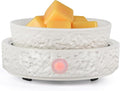 nawaza Ceramic Wax Melt Warmer Fragrance, 3 in1 Electric Candle Wax Warmer, Scented Wax Melt Wax Cubes Melter Fragrance Warmer for Home,Office, Birthday Gifts for Women Mom(White-01)