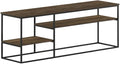 Furnifact Walnut TV Stand for TVs Up to 65 Inches, Modern Living Room Media Console with Wood Construction, Stylish Storage and Contemporary Design