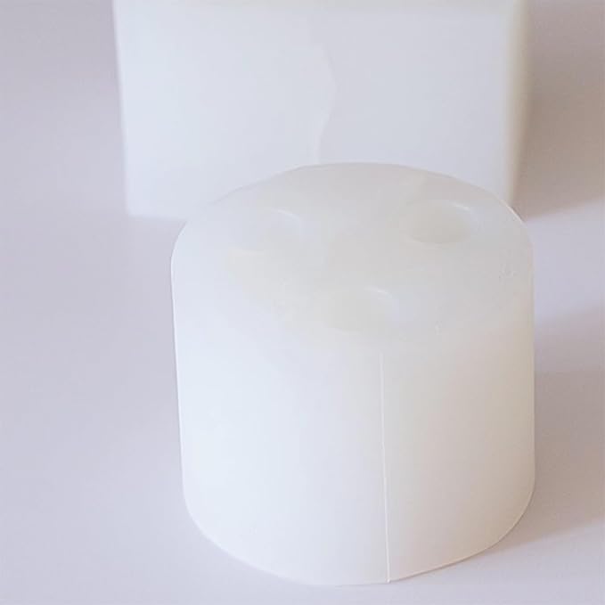 2-Pack Silicone Candle Molds Set, 6 Holes Mini Long Cylinder Shape Mold and 3 Holes Mini Twisted Cylinder Mold for Aromatherapy Candle Soy Wax Soap Clay Craft Plaster Resin Making