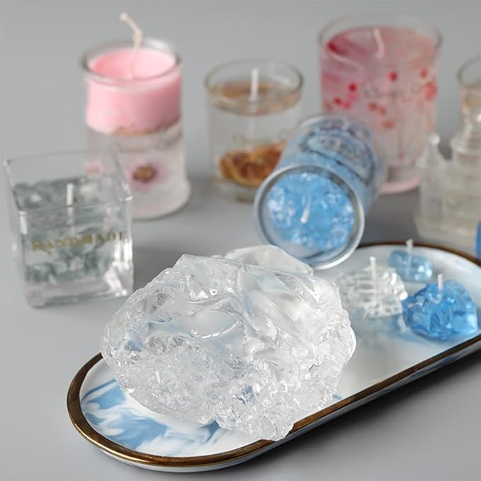 TooGet Transparent Jelly Wax DIY Candle Making Gel Wax Handmade Material Crystal Gel Candle for Candle Making and Handcraft Scente Candles Supplies - 14 OZ