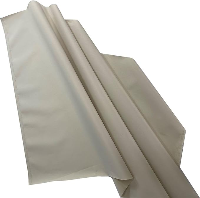 Mybecca Waterproof Canvas Marine Fabric 600 Denier Indoor/Outdoor PU Backing UV Protector Ivory 5 Yards