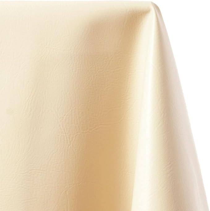 Ottertex Vinyl Fabric Faux Leather Pleather Upholstery 54" Wide by The Yard (1 Yard, Beige)