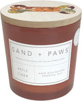 Sand + Paws Scented Candle - Apple Cider - Additional Scents and Sizes –Luxurious Air Freshening Jar Candles Neutralize pet Odors and Enhance Home décor – 100% Cotton Lead-Free Wicks - 21 oz