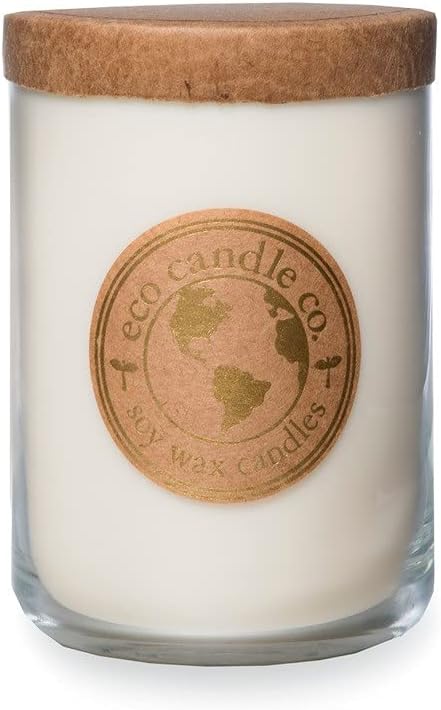 ECO CANDLE CO. Recycled Candle, Sanctuary, 26 oz. - Scents of Black Orchid, Ginger, Cardamom, Lily, Leather, Amber, & Kyara - 100% Soy Wax, No Lead, Kraft Paper Label & Lid, Hand Made