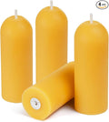 Small Pillar Candles 4-Pack - 10-Hour Long Burning 100% Natural Beeswax Candles, Perfect for Everyday Use, Home & Travel, Power Outages，Classic Pillar Style (3.5"x1.3")