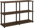 Furnifact Walnut Brown Bookcase with Classic Design, Solid Wood Construction, Adjustable Shelves, Durable Finish, Suitable for Living Room or Office Use