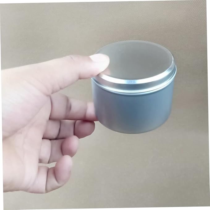 IWOWHERO 4pcs Candle Iron Can for Scented Candle Making Premium Tin Box for Home Practice Easy Mold and Storage Lightweight Travel Silver Finish