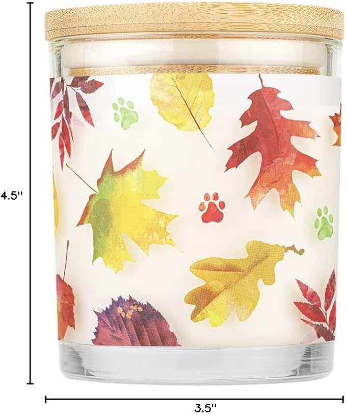 One Fur All Pet House Fall Candles, Long Lasting, Clean Burning, Soy Wax Scented Candles for Pet Odor, Falling Leaves
