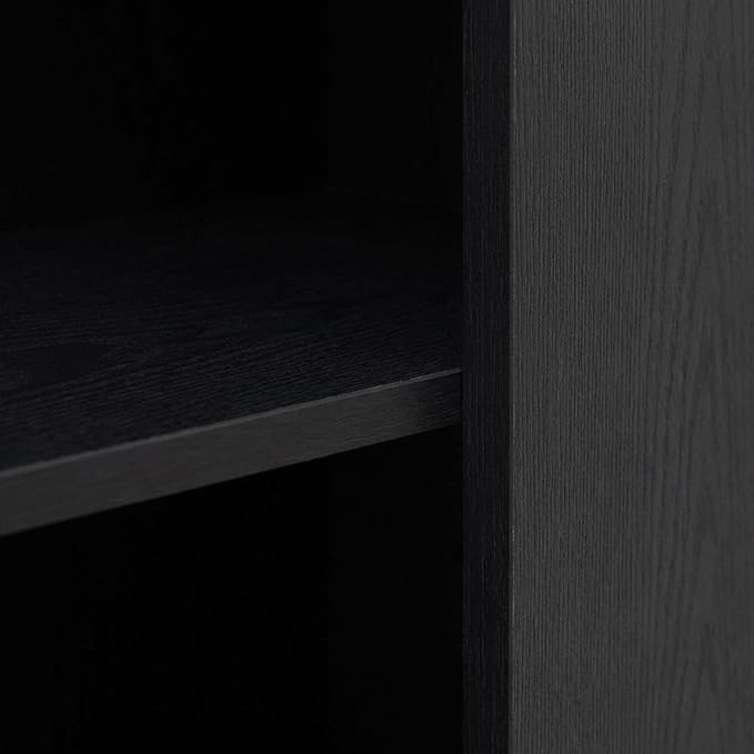 Furnifact Blackwood 3-Tier Open Shelf Bookcase with Durable Wood Construction, Modern Design, Suitable for Living Room, Office, or Bedroom Organization