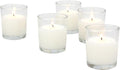 Stonebriar 12 Hour Long Burning Unscented Wax Filled Votive Holders, 24 Pack, White