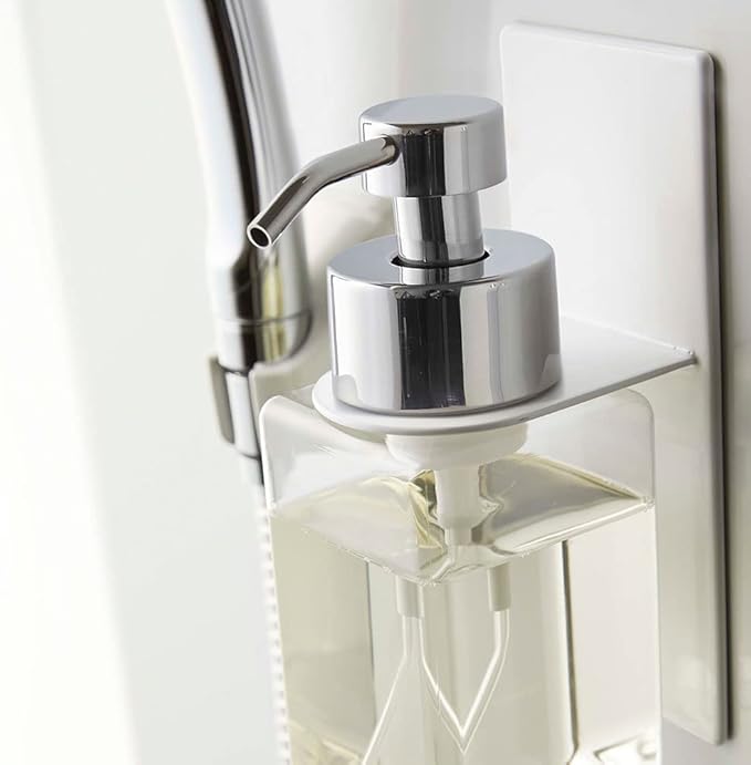 Yamazaki Industries 5226 Magnetic Dispenser Holder, Foam Type, White, Approx. W 2.8 x D 3.3 x H 6.7 inches (7 x 8.5 x 17 cm), Tower, Floating Storage, Easy Installation