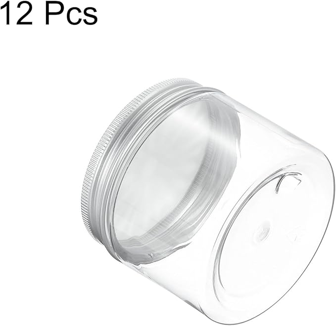 HARFINGTON 12 Pcs Empty Scent Beads Storage Container 5oz/150ml Air Freshener Tins Round Refillable Spice Containers Plastic Jars Sample for Air Freshener Candles Travel Storage