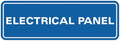 All Quality Standard Electrical Panel Wall or Door Sign - Durable Material | Clear and Functional Sign | Easy Installation‌ - Blue - Medium (10 Pack)
