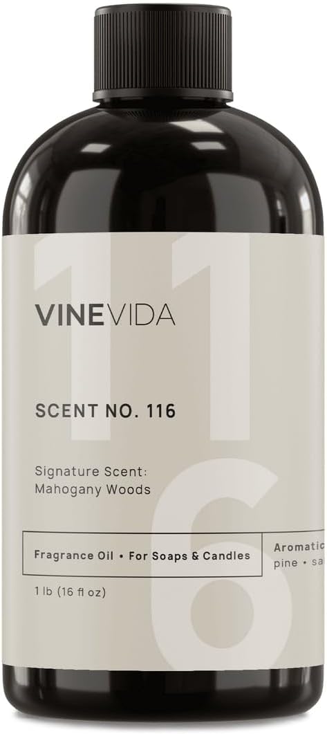 VINEVIDA Scent NO. 116-16oz Mahogany Woods Fragrance Oil for Candle & Soap Making - Made in USA