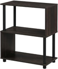 Furnifact Espresso Bookcase with Sturdy Wood Construction, Modern Design, Ample Storage Space for Home or Office Use