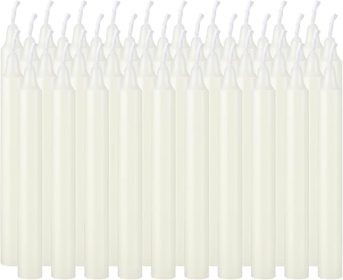 Set of 40 Ivory Candles Mini Unscented Taper Candles for Christmas,Household, Wedding, Rituals, Prayer, Birthdays, Meditation, Altar,Party and Home Décor Candlesticks - 4 Inch Tall