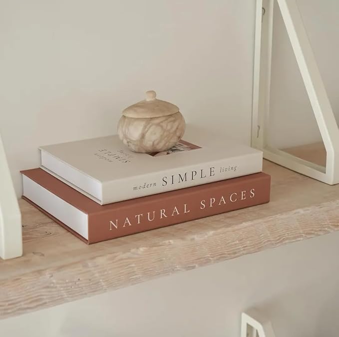Decorative Books for Home Decor,2 Pcs Modern Minimalist Faux Book for Home Decoration,Coffee Table Decor,Living Room Aesthetic Accent (E3)