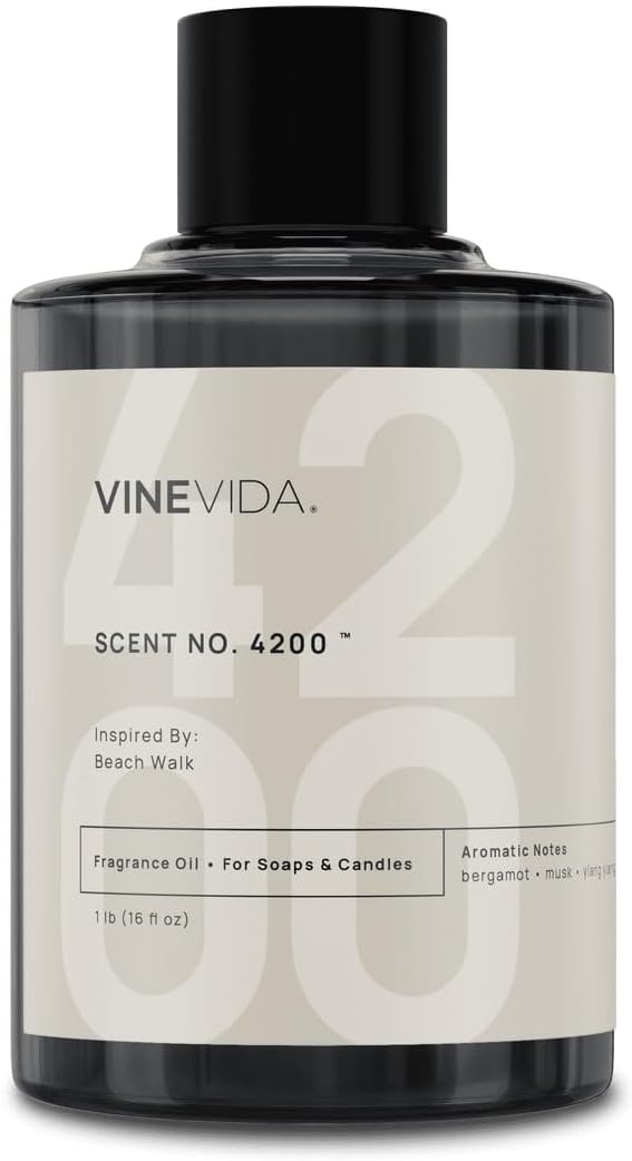 VINEVIDA [16 Oz] Scent NO. 4200 Inspired by Beach Walk | Premium Fragrance Oil for Candle Making & Soap Making |Candle Scents for Soy Wax | Scented Oils for Car Freshies & Bath Products