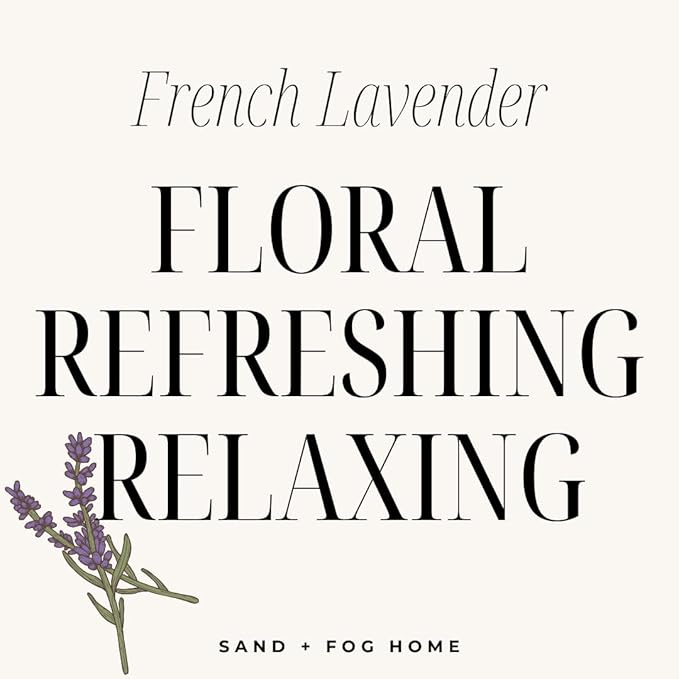 Sand + Paws Scented Candle - French Lavender - Luxurious Air Freshening Jar Candles Neutralize pet Odors and Enhance Home décor – 100% Cotton Lead-Free Wicks - 12 oz