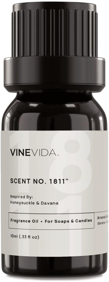 VINEVIDA [10mL] Honeysuckle & Davana Fragrance Oil for Candle Making - Natural Candle Oil Scents - Soap Making Essential Oil - Made in USA