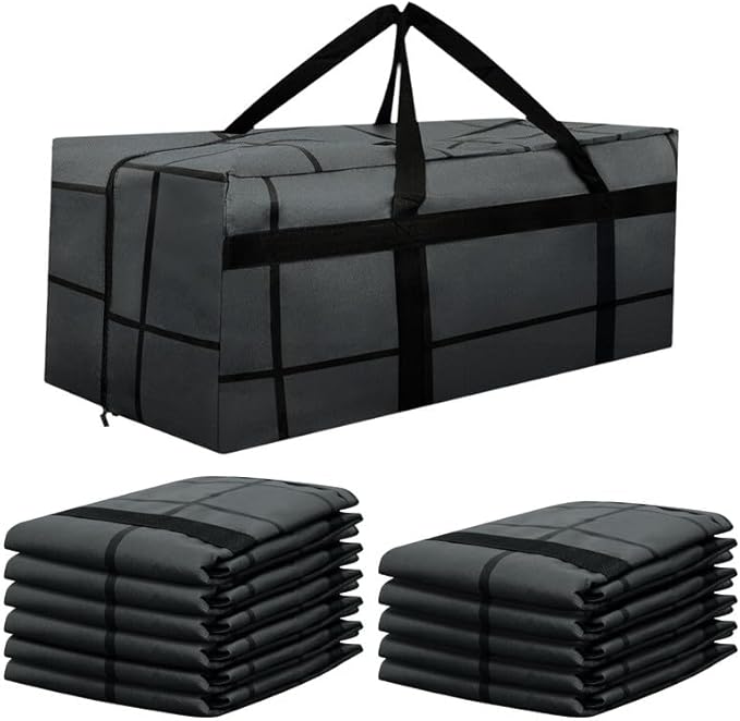 12Pack Extra Large Heavy Duty Moving Bags with Zippers & Reinforced Handles Heavy-Duty Storage Totes – Moving Boxes for Clothes, College Supplies, and Moving – Waterproof & Foldable (Extra Large)