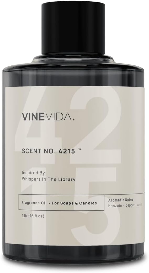 VINEVIDA [16 Oz] Scent NO. 4215 Inspired by Whispers in The Library | Premium Fragrance Oil for Candle Making & Soap Making | Candle Scents for Soy Wax | Scented Oils for Car Freshies & Bath Products