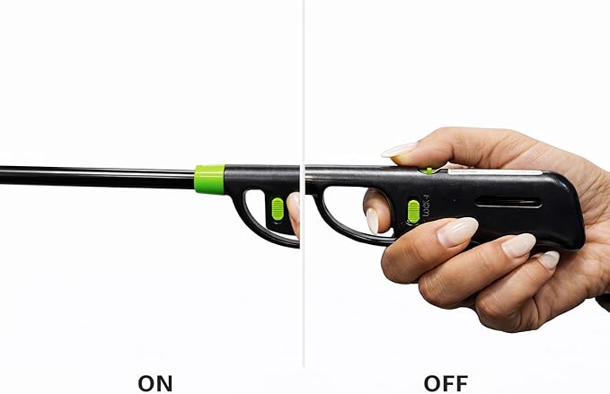 Long Reach BBQ Utility Lighters with Safety Lock, 12 Pack, Multipurpose for Grill, Candles, Stove, Fireplace, Assorted Colors