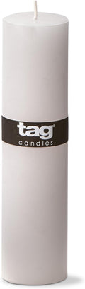 TAG Chapel 2X8 White Pillar Paraffin Wax Candle Unscented Drip-Free Long Burning 52 Hours for Home Decor Wedding Parties 2x8 White