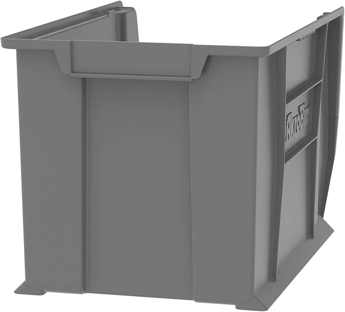 Akro-Mils 30282 Super-Size AkroBins Plastic Storage Bins, Space-Saving Stackable Bins for Garage, Classroom, Warehouse Organization, 20" L x 12" W x 12" H, Clear, 2-Pack